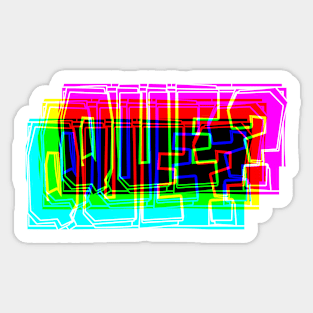 Glitch Que? Sticker